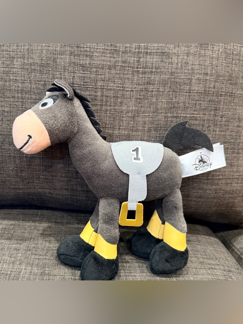 Toy story Bullseye Gray Plush Racehorse Toy with Yellow Accents - Kids Toy